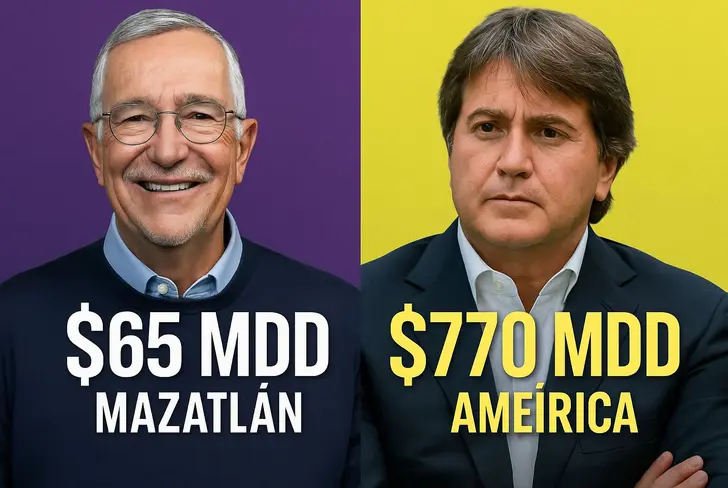 La diferencia de valores entre el Mazatlán FC y las Águilas del América.