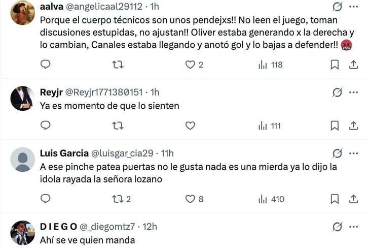 Las discusiones de Canales con el cuerpo técnico dividieron opiniones en X&nbsp;