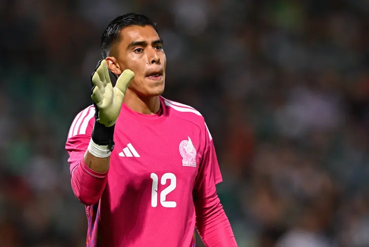 Raúl Rangel durante el partido con la selección uruguaya