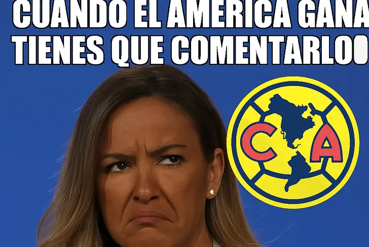 'Meme' realizado sobre Claudia García y su especial animadversión por el América.