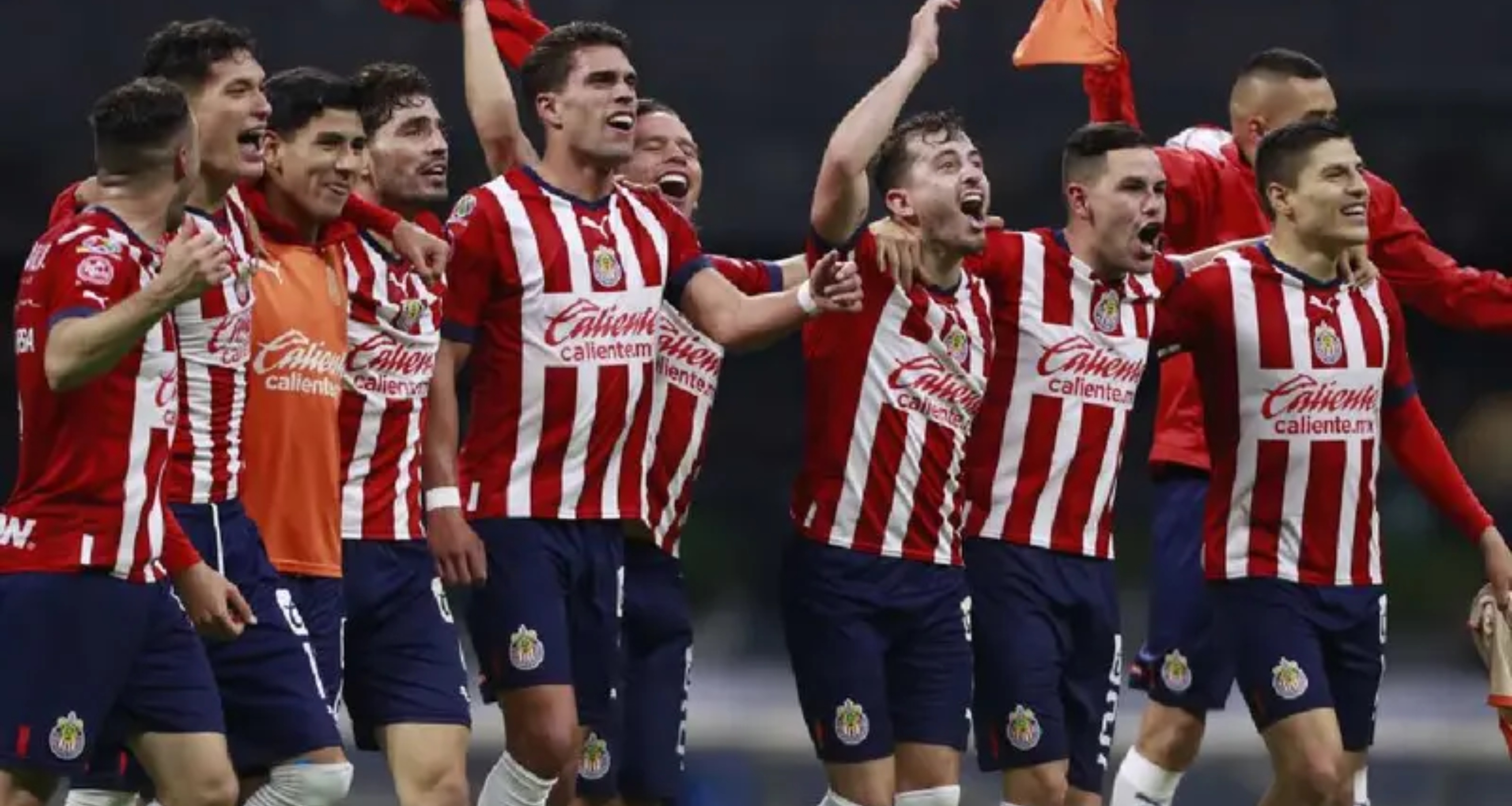 Chivas festeja el paso a la final del torneo 2023 (Fuente: Mexsports) 