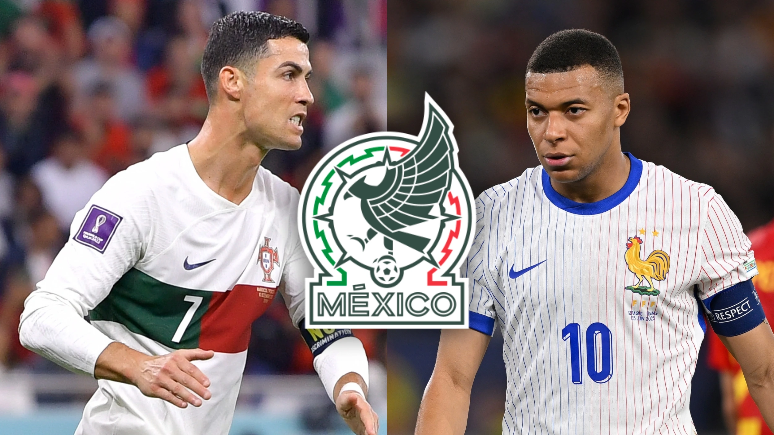 Cristiano Ronaldo y Mbappé en el Mundial 2022