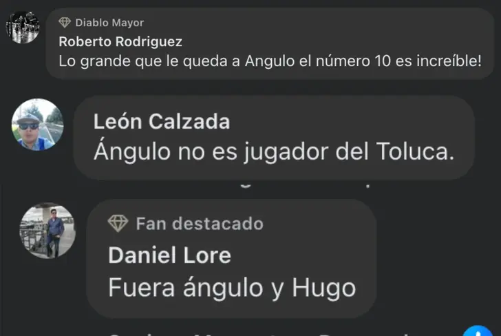 Comentarios en redes sociales sobre Jesús Angulo