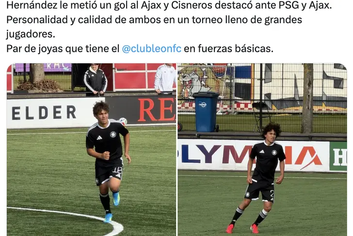 Santiago Cisneros y Alan Hernández destacan en la Future Cup