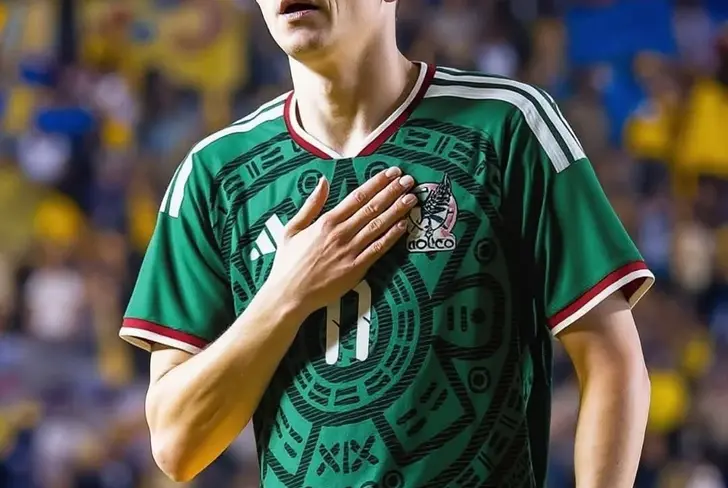 Ilustración de Álvaro Fidalco con la playera de México