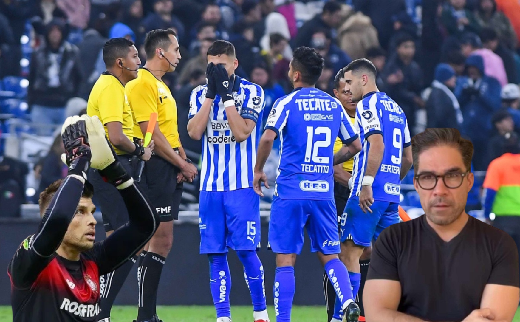 La actuación del silbante Luis Santander dejó con mal sabor de boca a la afición regia.