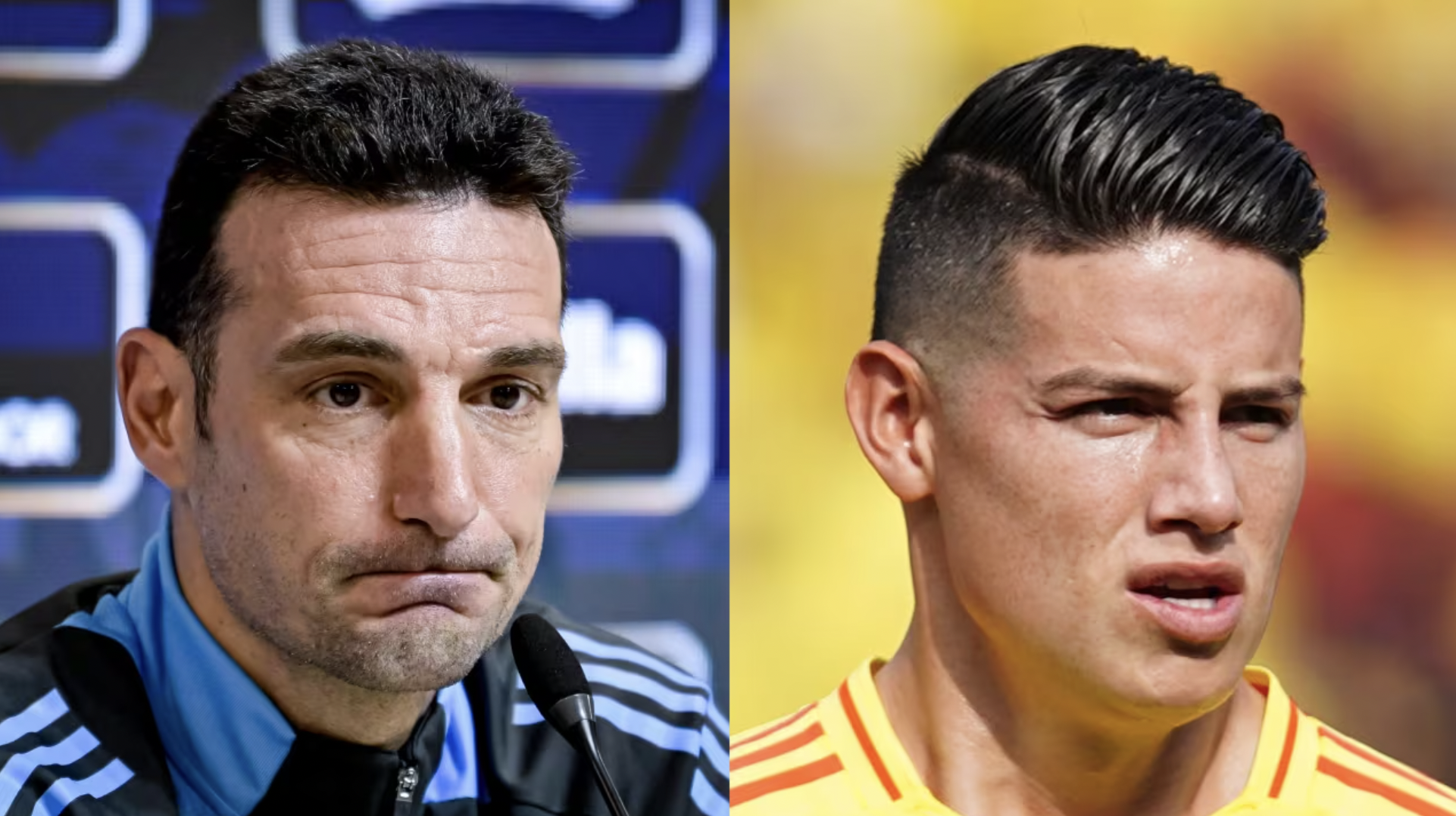 Lionel Scaloni y James Rodríguez (Foto: El País)