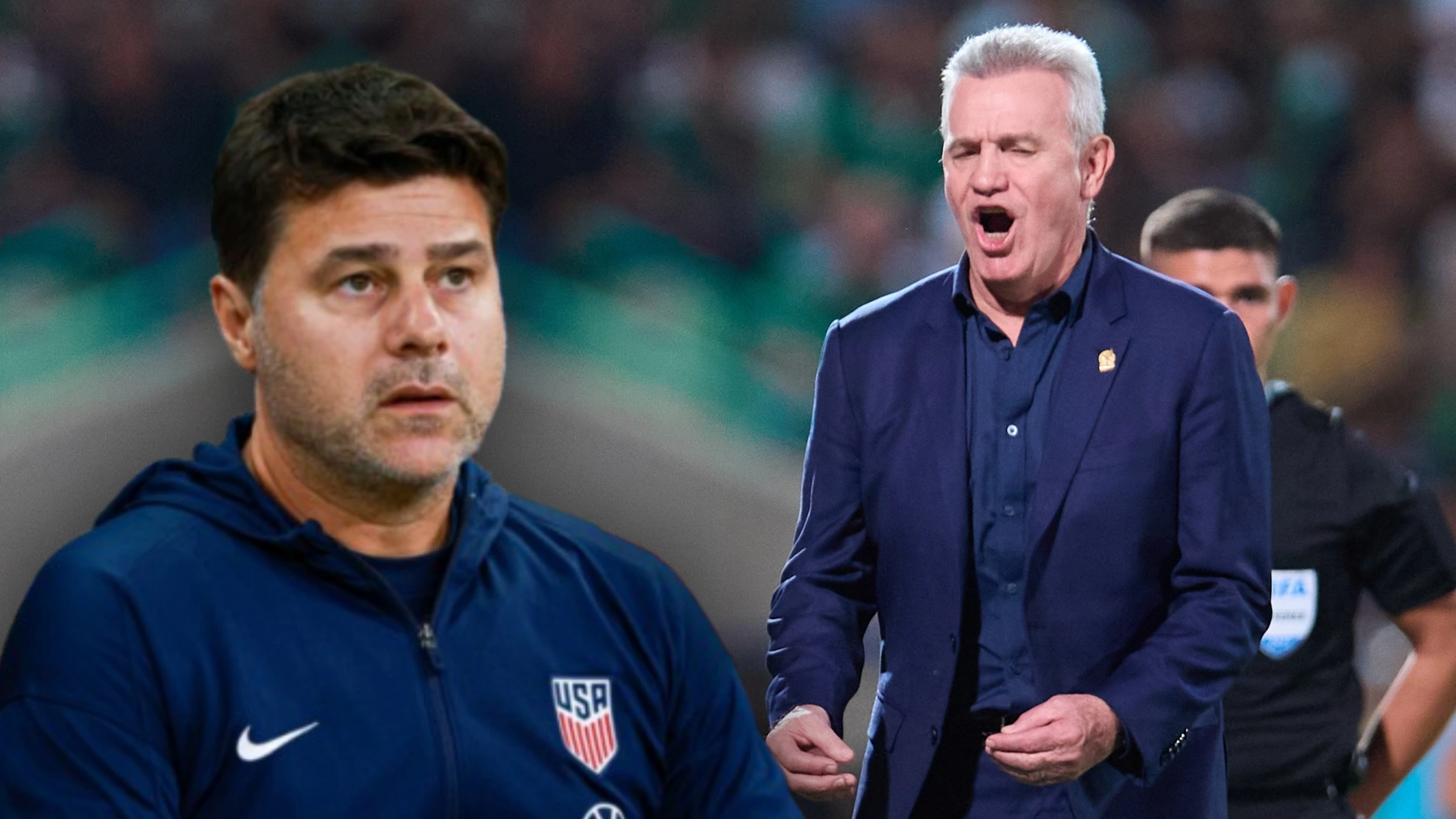 Mauricio Pochettino y Javier Aguirre